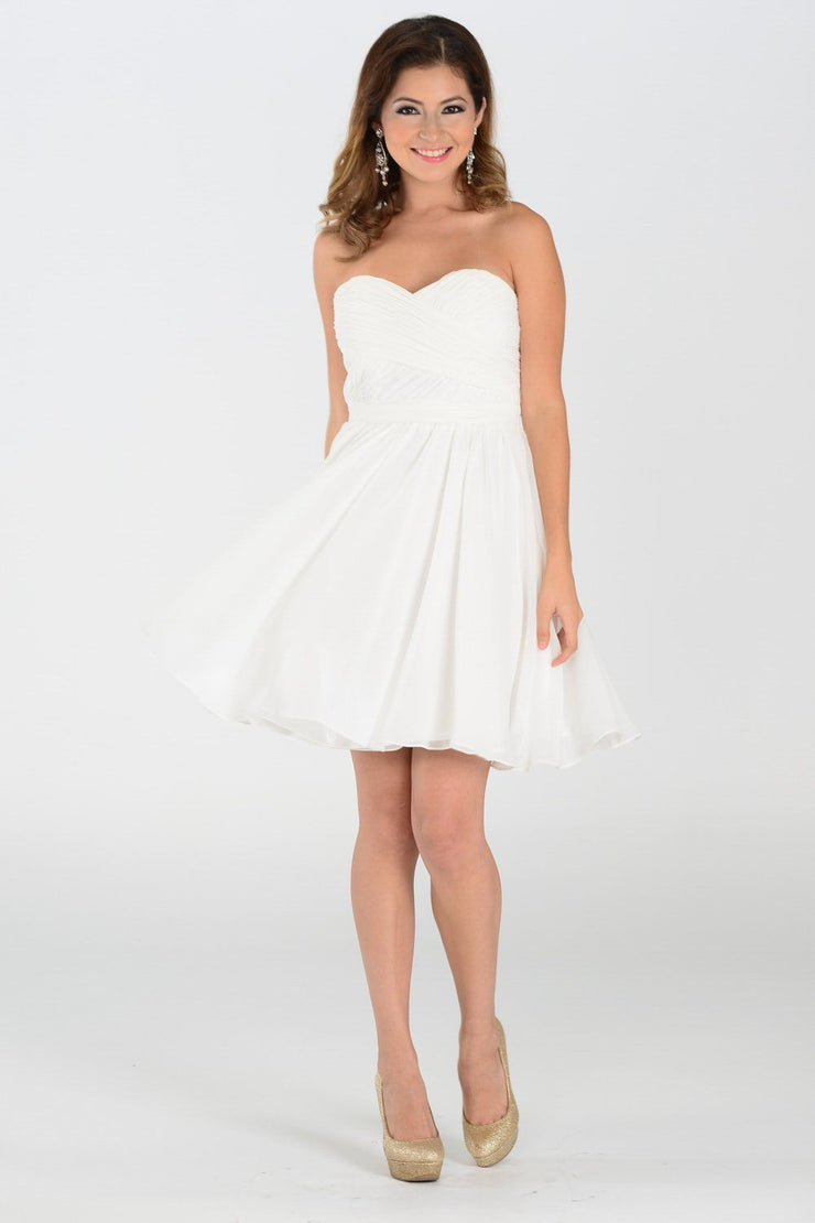 short strapless dress