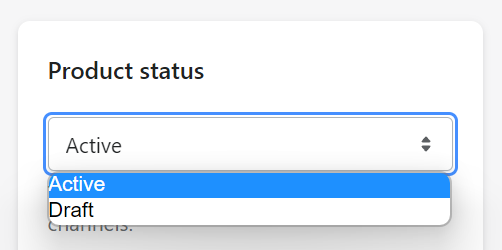 Add your first Shopify product product status
