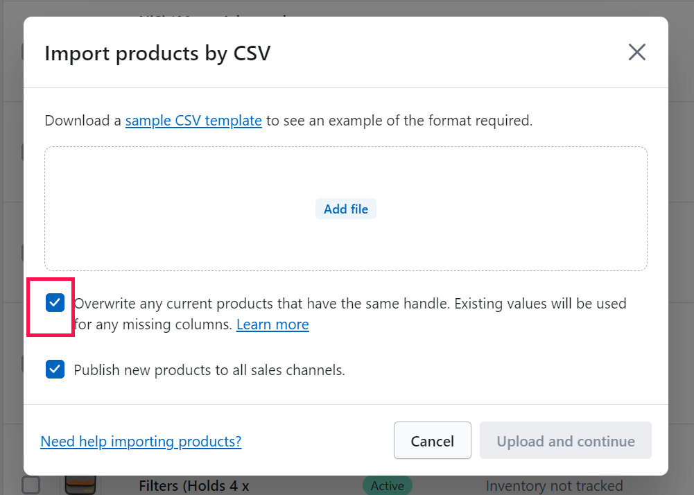 work with csv files in shopify