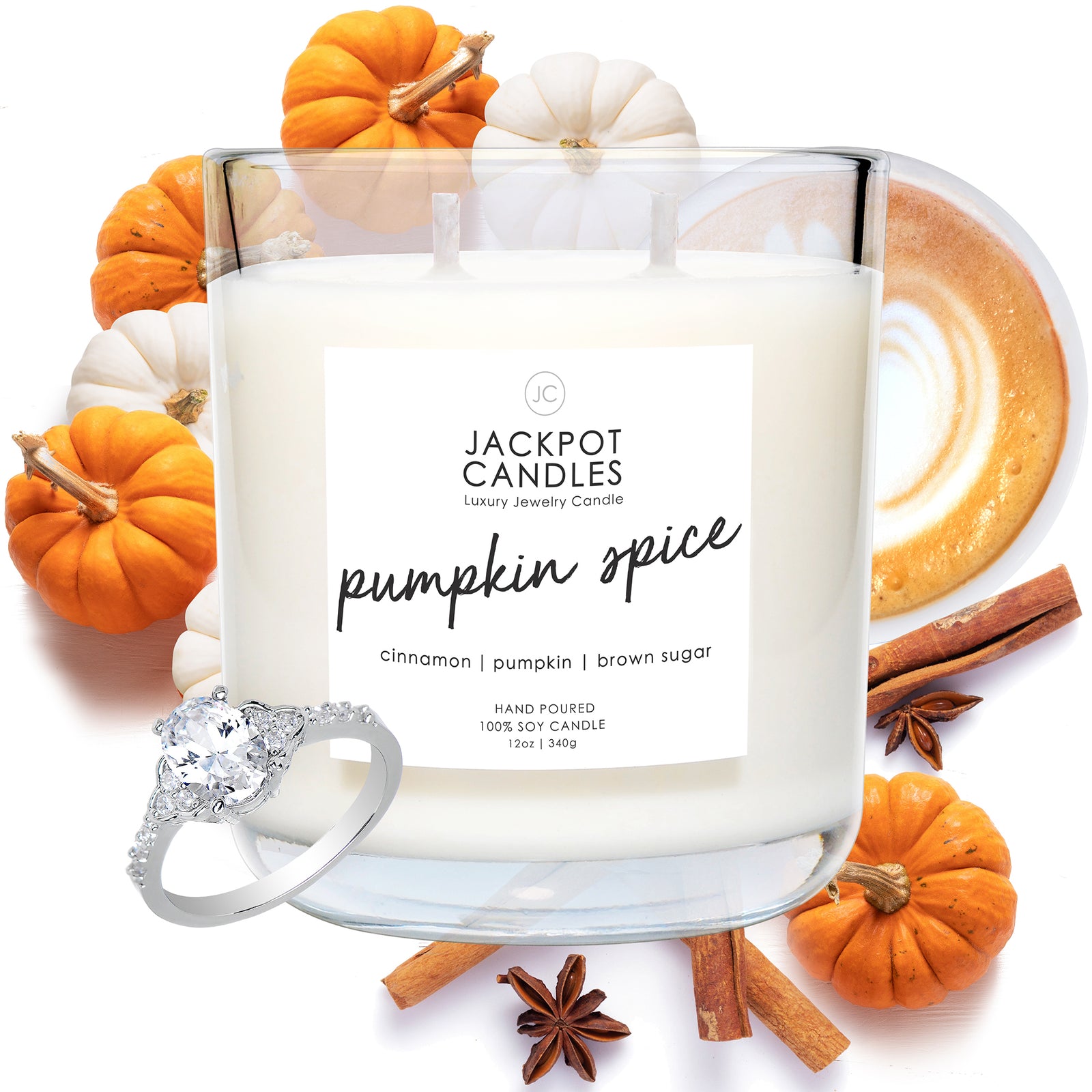 Pumpkin Spice 》Crackling Wood Wick Candle