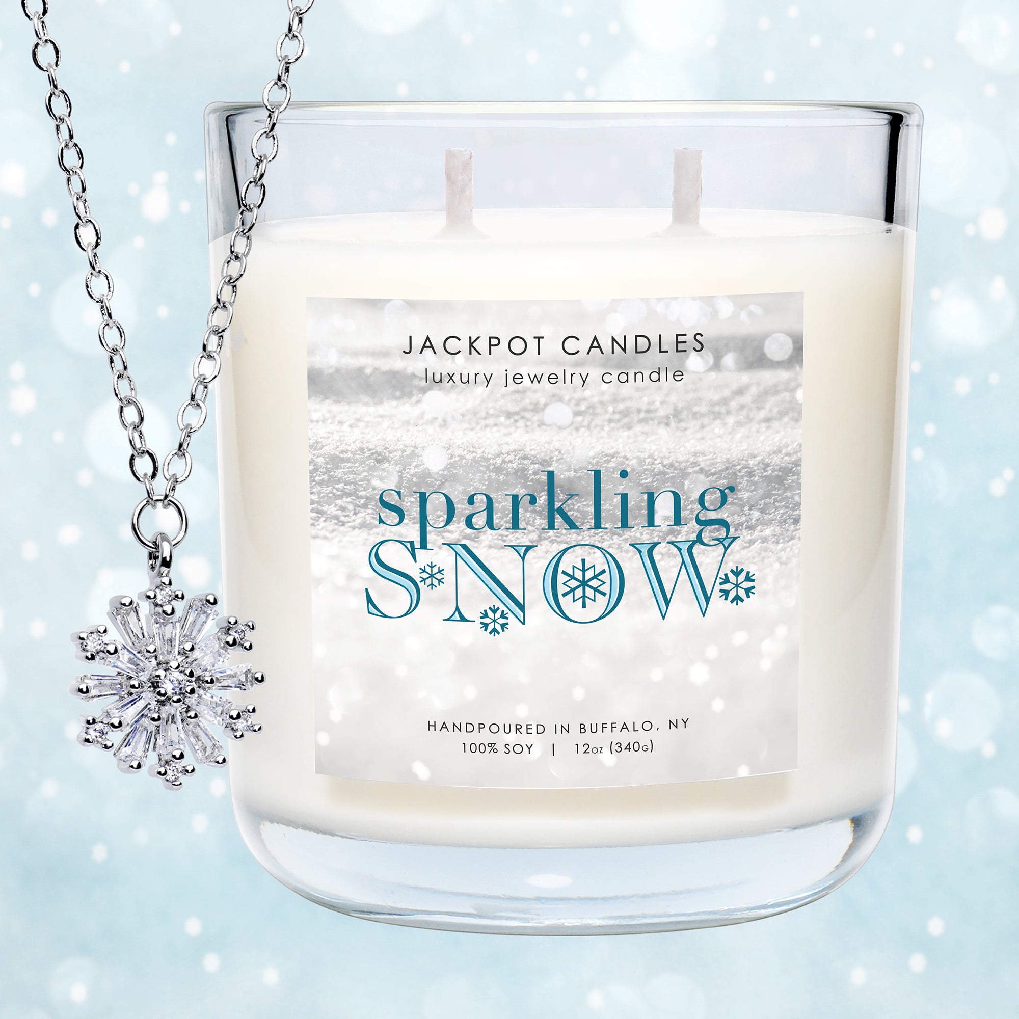 Frozen Peppermint Snowflake Bath Bomb - Jackpot Candles