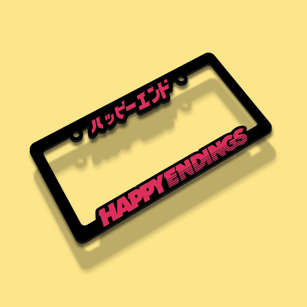 License Plate Frame - Translucent Neon Pink