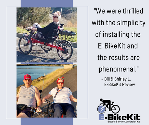 Bill & Shirley are pleased with the result of the E-BikeKit