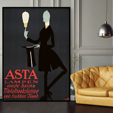 Astalampen | Storprint | Store plakater | Gigantiske Plakater | Kæmpe Plakater | Retro Plakater | Retro Kunst | Vintage Plakater | Vintageplakat | Valdemar Andersen plakat | Valdemar Andersen kunstner | RE-ART.DK