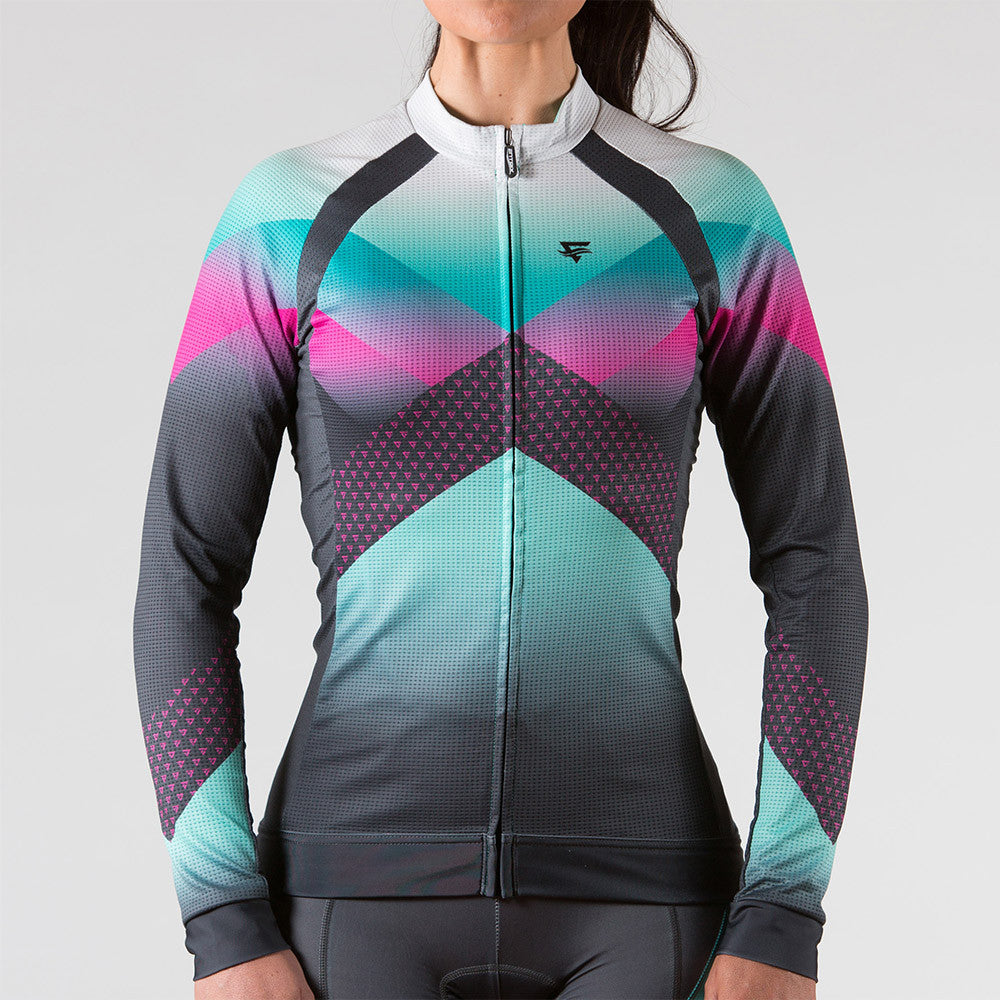 long sleeve womens cycling jersey