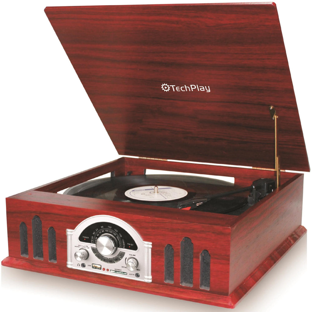 Techplay Tcp2916wd 3 Speed 33 45 78 Turntable With Mp3 Player