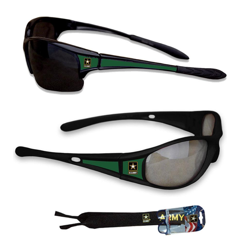 U S Army Black Sports Rimless Sunglasses Military Republic