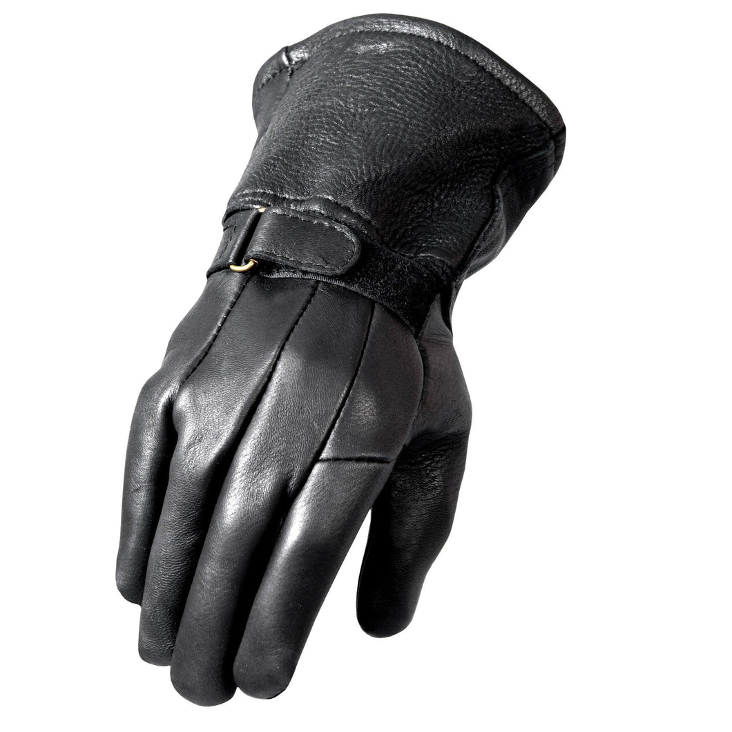 Classic Deerskin Motorcycle Gauntlet Gloves – Military Republic