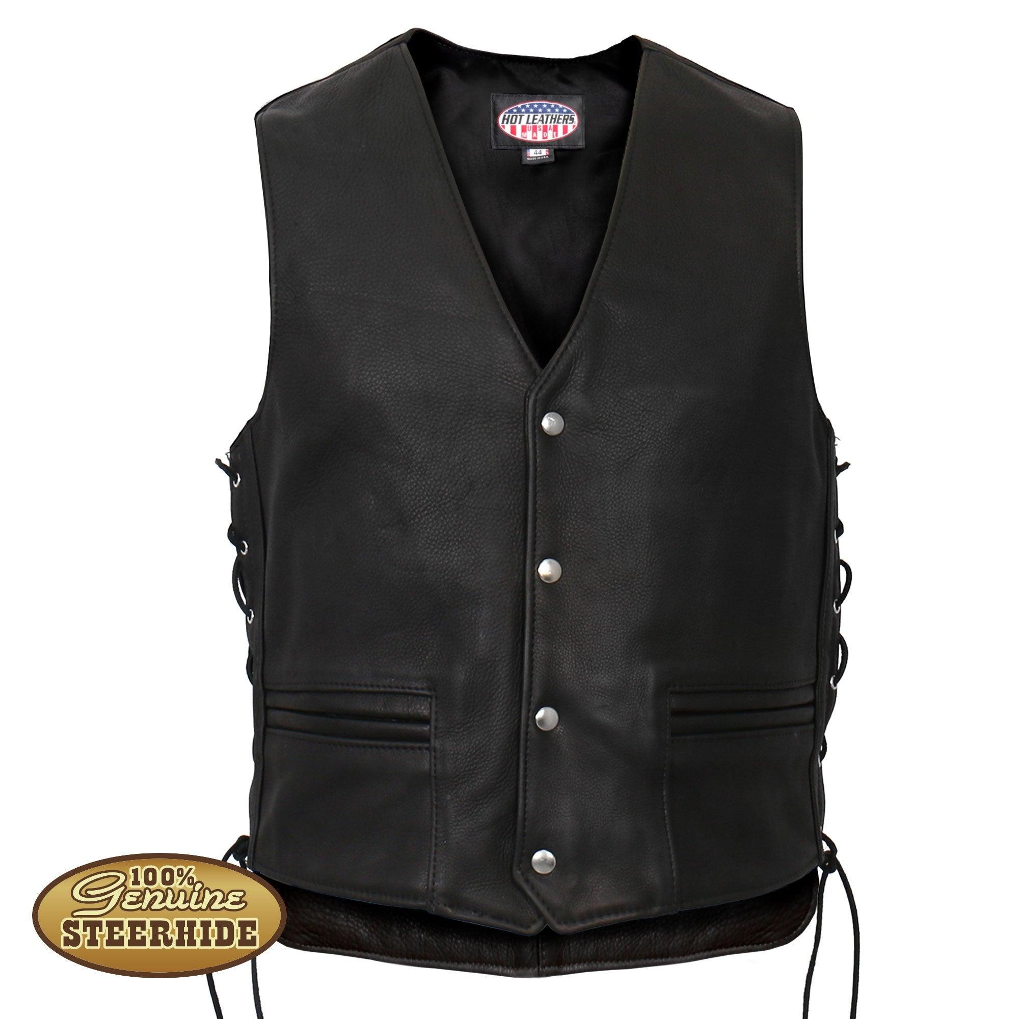 Hot Leathers Men's USA Made Extra Long Back Premium Heavyweight Steer ...