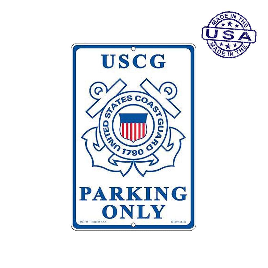 Large Rectangular United States Coast Guard Parking Only Aluminum Sign ...