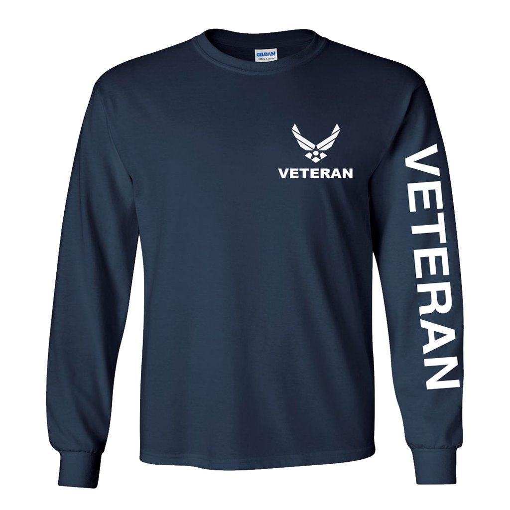 Air Force Veteran Long Sleeve Shirt Navy Blue Military Republic