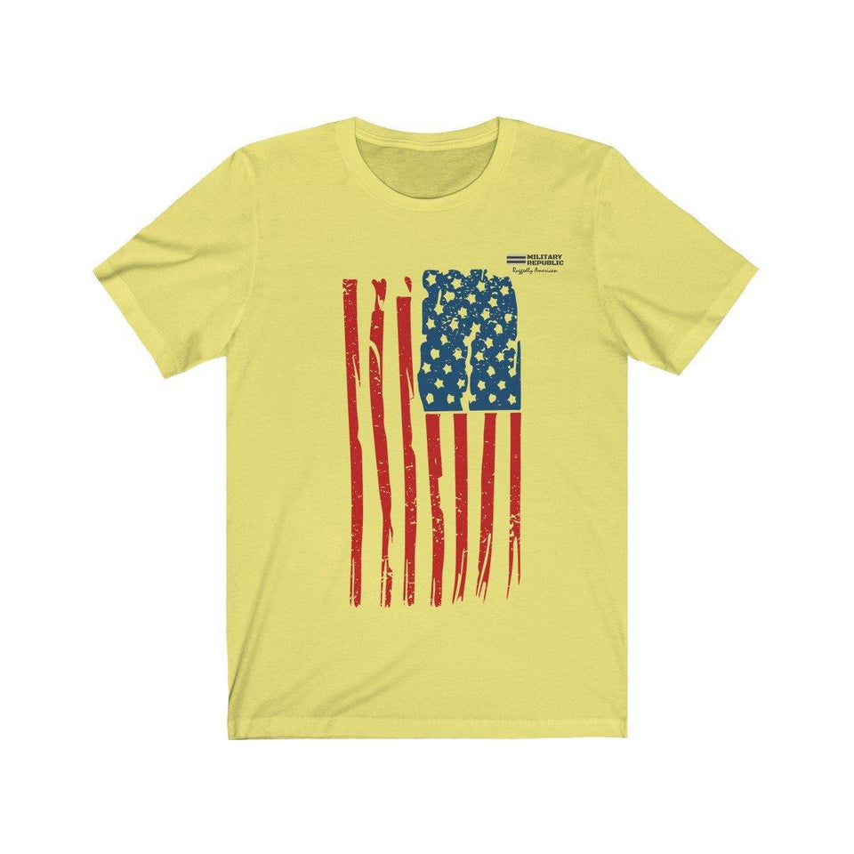 Distressed Usa Flag Unisex T Shirt Military Republic