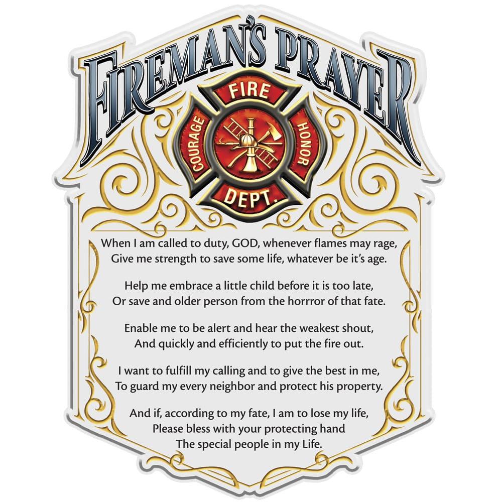 Firefighter Prayer Decal – Military Republic