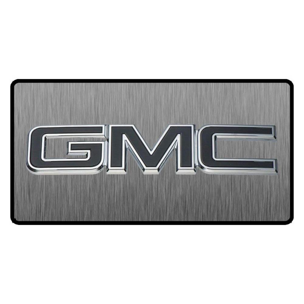 GMC Navy Blue Logo 3D Look Flat Photo License Plate – Military Republic