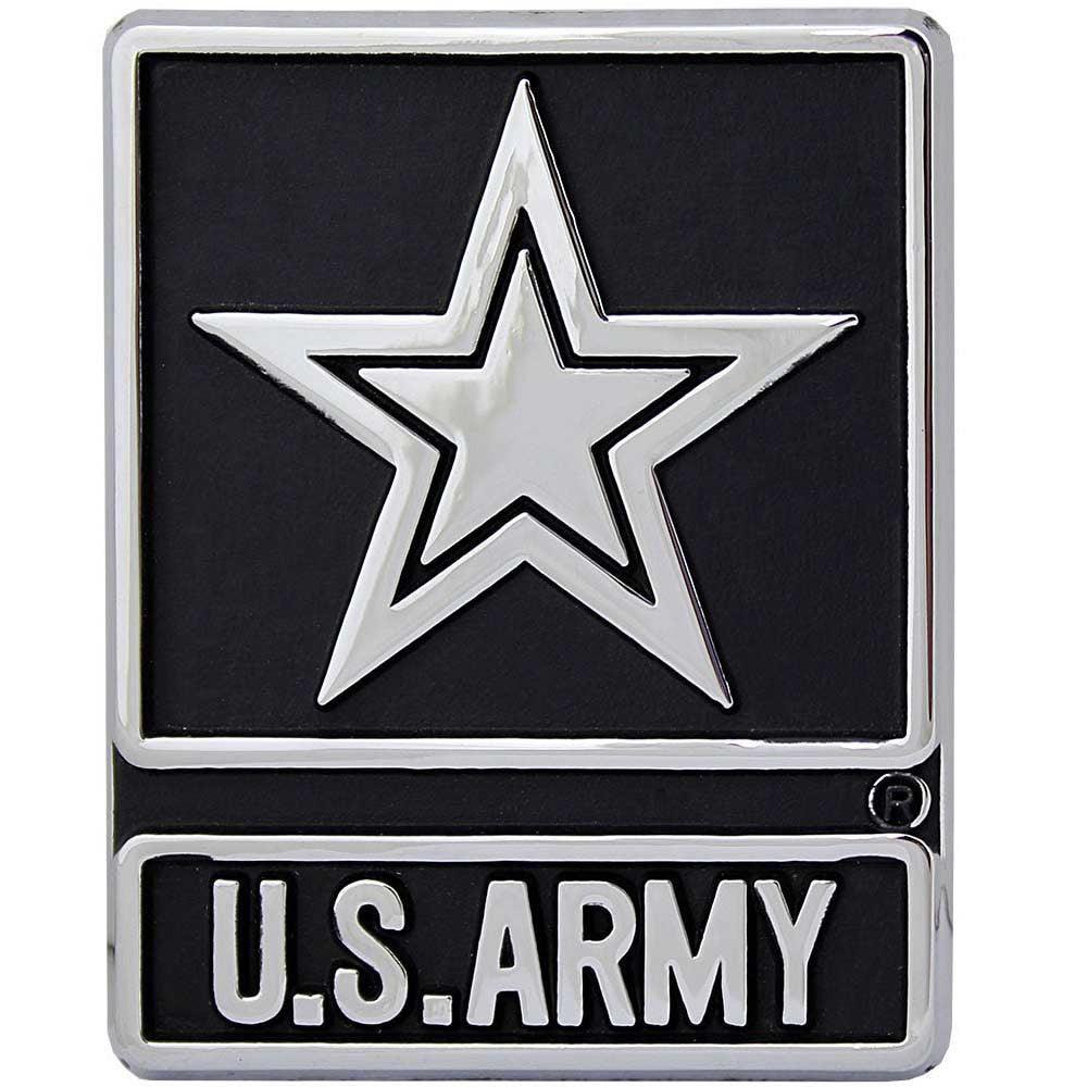 US Army Chrome Metal Auto Emblem – Military Republic