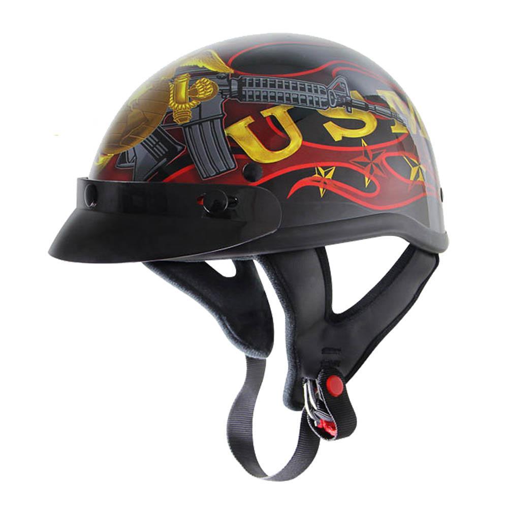 U.S. Marines Motorcycle Half Helmet – Military Republic