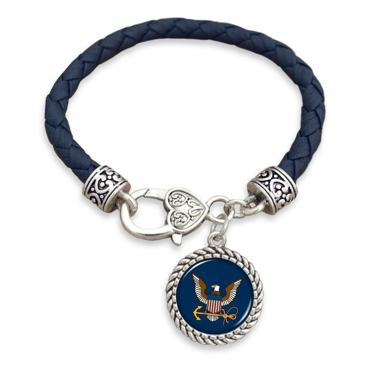 U.S. Navy Leather Bracelet – Military Republic