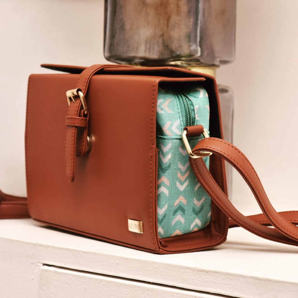 tan sling bag