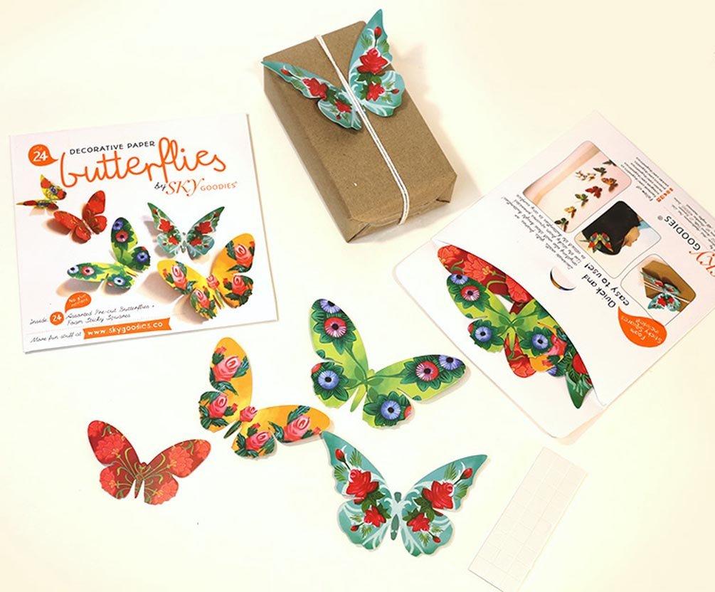 Set Of 24 Decorative Paper Butterflies Propshop24 Com