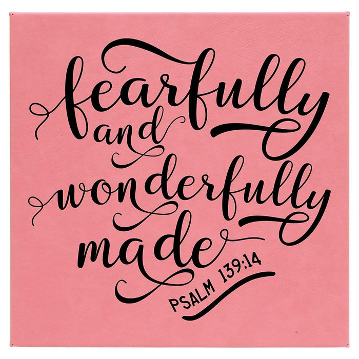 Fearfully And Wonderfully Made Leatherette Wall Hanging