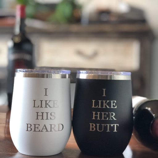 I Like Her Buns, I Like His Guns - Tumbler Set with Silicone Straws —  Griffco Supply