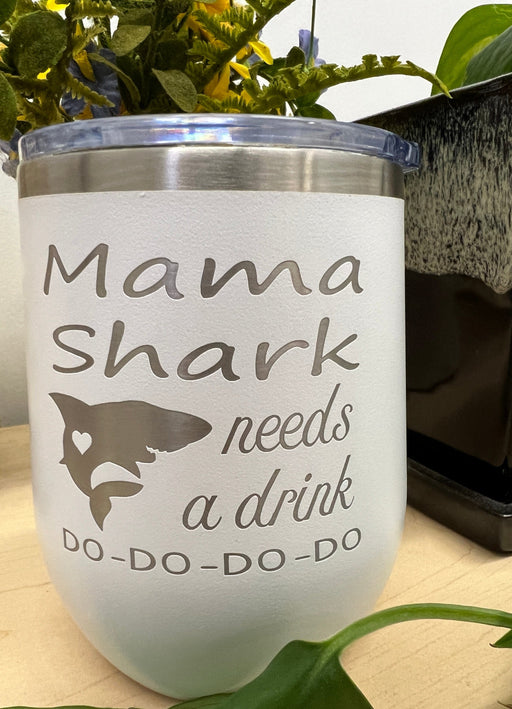 Mama Shark Needs A Drink Custom Photo Mug