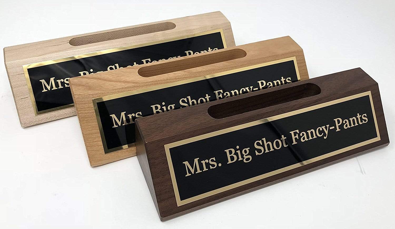 Mrs Big Shot Fancy Pants Desk Card Holder