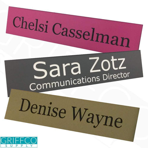 Personalized Office Name Plate With Optional Wall or Desk Holder - 2x8 -  CUSTOMIZE. Choose from a variety of colors and fonts to match your style.