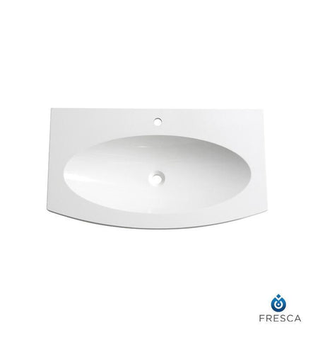 Fresca Energia 36 White Integrated Sink Countertop Fvs5092wh