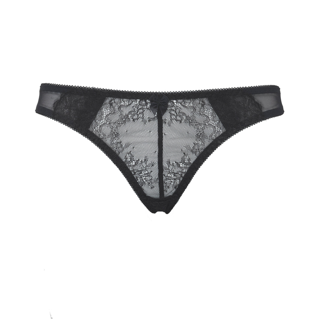 ECLIPSE | Lace tanga - BLACK – AKIKO OGAWA. Lingerie