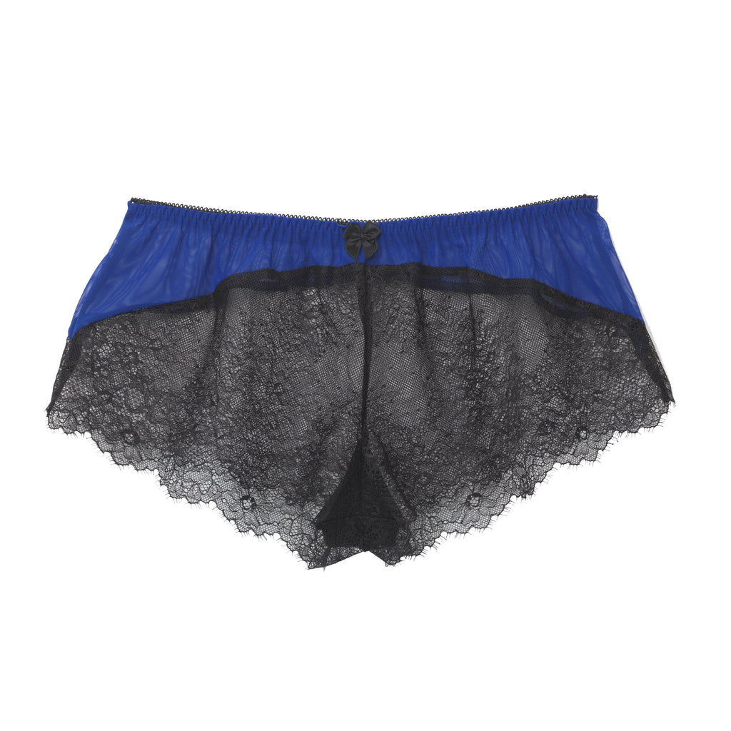ECLIPSE | Lace boxer shorts - BLUE – AKIKO OGAWA. Lingerie