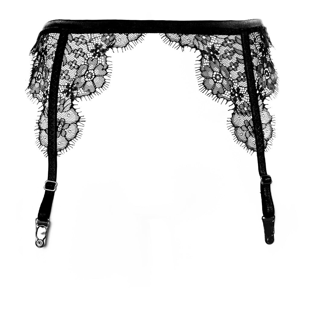 SEDUCTION | Lace Garter Belt- BLACK – AKIKO OGAWA. Lingerie