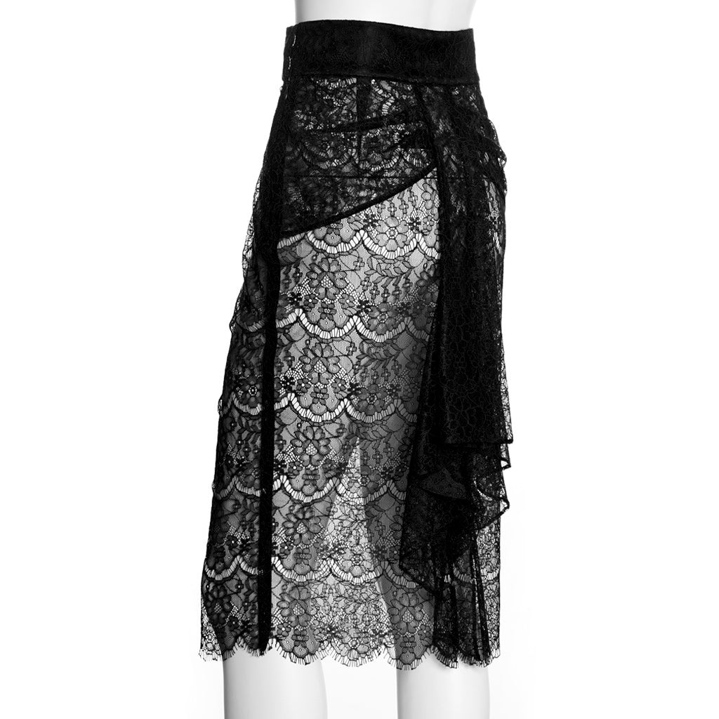SEDUCTION | Sheer lace Pencil Skirt - VIRIDIAN – AKIKO OGAWA. Lingerie
