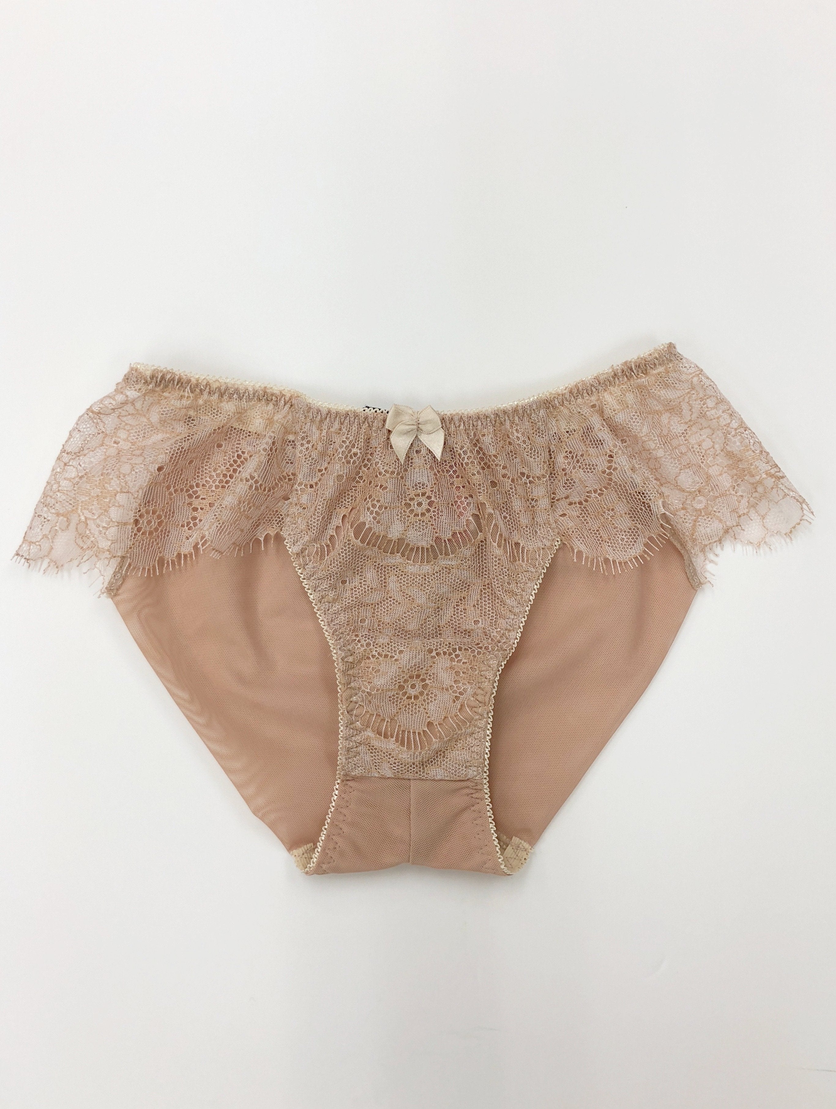 SEDUCTION | Classic Lace Brief - NUDE – AKIKO OGAWA. Lingerie