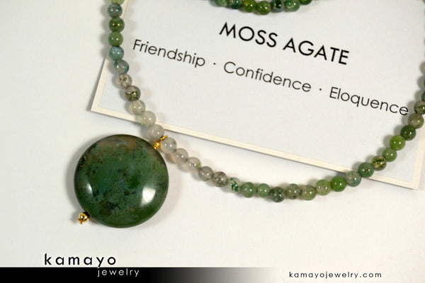 moss agate necklace