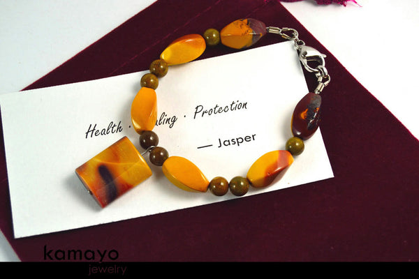 yellow jasper bracelet