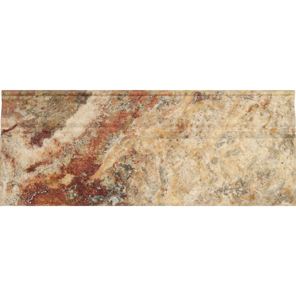 5 x 12 Honed Scabos Travertine Baseboard Trim