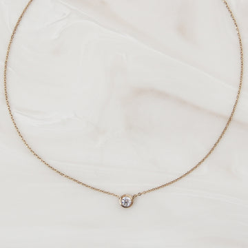 CZ BEZEL CHAIN NECKLACE – MAIVE