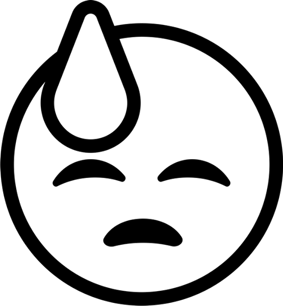 Cold Sweat Emoji Stamp | Emoji Stamps – Stamptopia