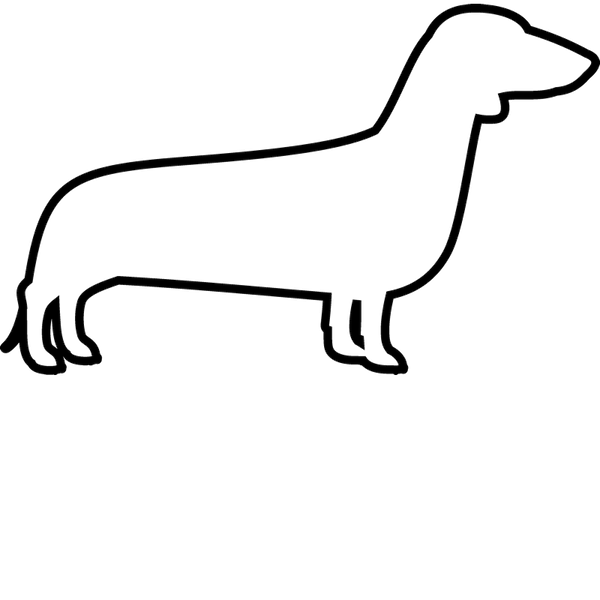 Dachshund Rubber Stamp (outline) | Dog, Cat & Fur Baby Stamps – Stamptopia