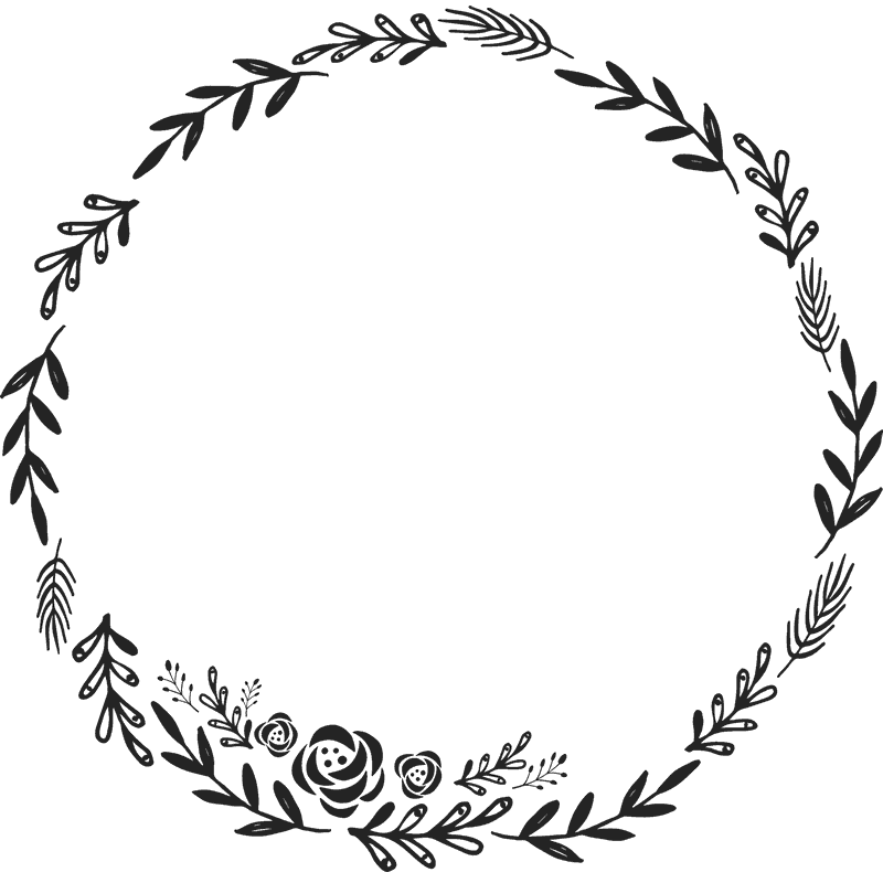 Download Floral Wreath Rubber Stamp | Border- Circular Stamps - Stamptopia