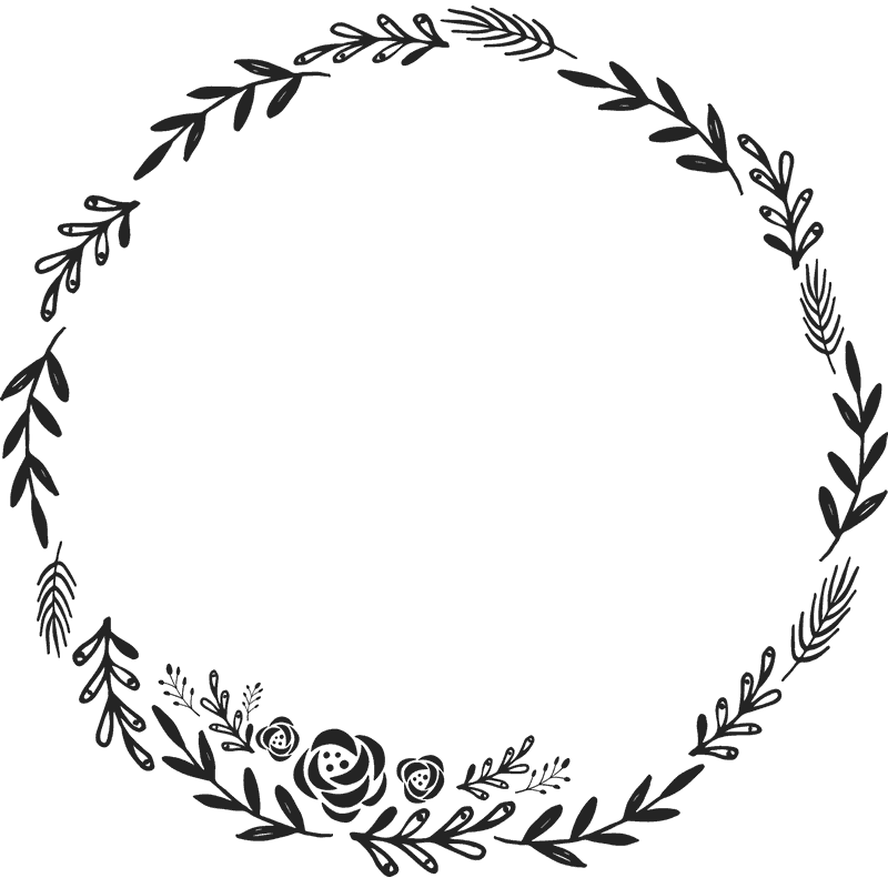 Download Floral Wreath Rubber Stamp | Border- Circular Stamps ...