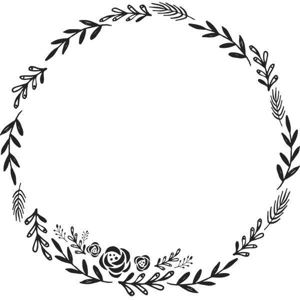 Download Floral Wreath Rubber Stamp | Border- Circular Stamps ...