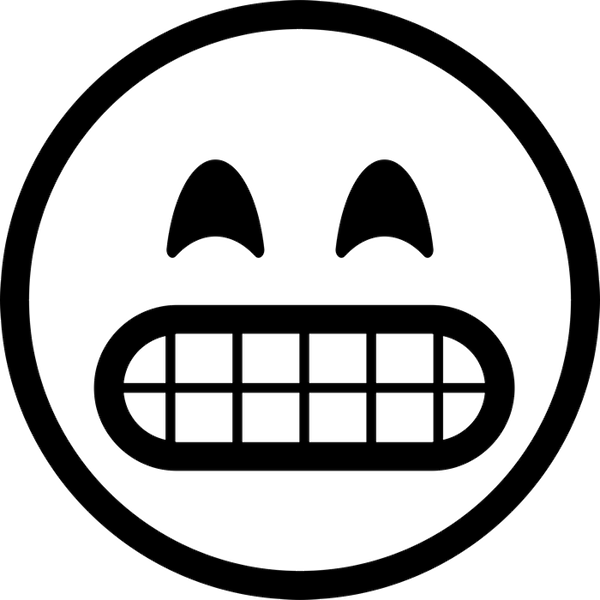 Grimacing Face Emoji Rubber Stamp | Emoji Stamps – Stamptopia