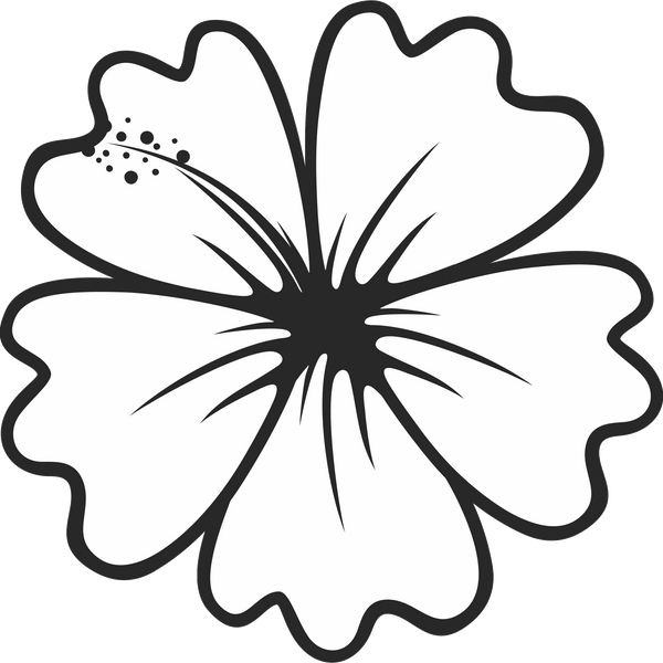 Free Free 142 Hibiscus Flower Outline Svg SVG PNG EPS DXF File