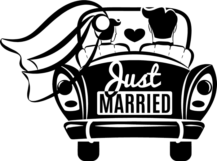 Just Married Car Rubber Stamp | Wedding Stamps – Stamptopia