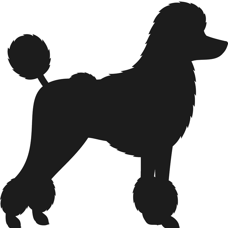 Download Poodle Stamp (silhouette) | Dog, Cat & Fur Baby Stamps - Stamptopia