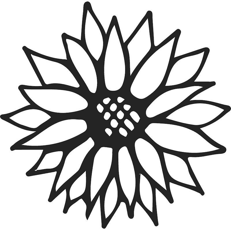 Free Free 189 Silhouette Sunflower Svg Black And White SVG PNG EPS DXF File