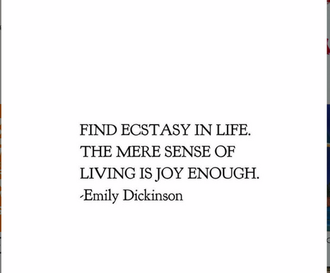 エミリー・ディキンソンのインスピレーションブログ投稿「人生におけるエクスタシー」