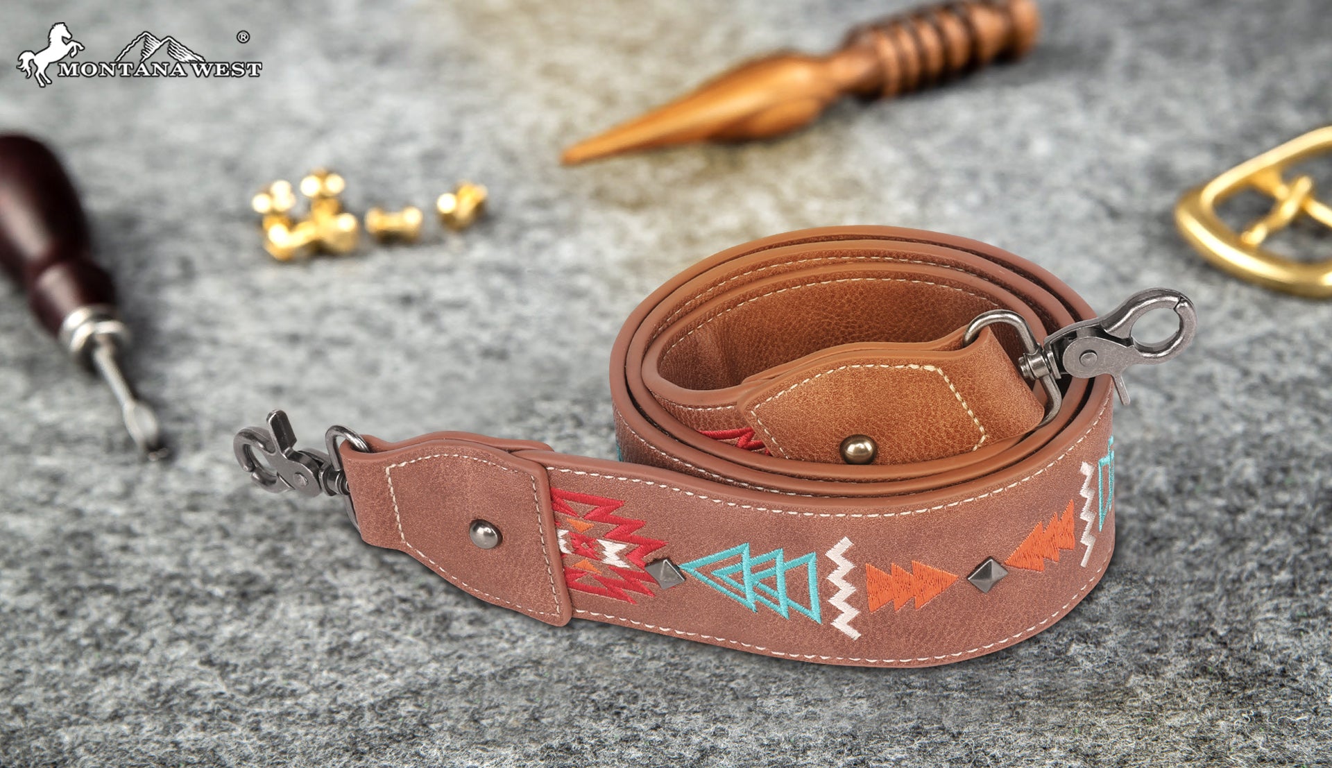 Croc Embossed Chain Guitar Strap Waist Bag